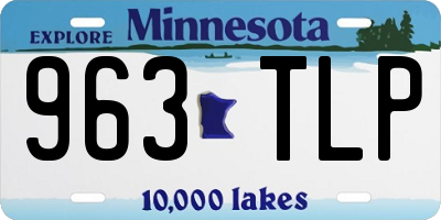MN license plate 963TLP