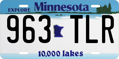 MN license plate 963TLR