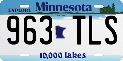 MN license plate 963TLS