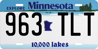 MN license plate 963TLT