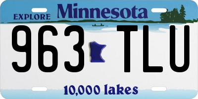 MN license plate 963TLU