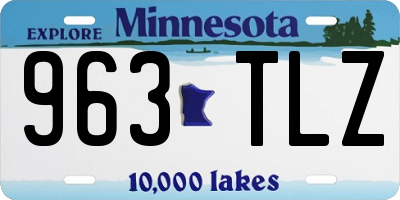 MN license plate 963TLZ