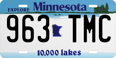 MN license plate 963TMC