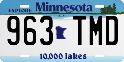 MN license plate 963TMD
