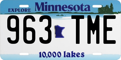 MN license plate 963TME