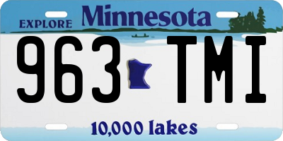 MN license plate 963TMI