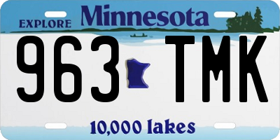 MN license plate 963TMK