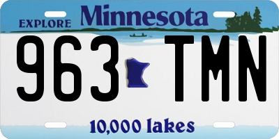 MN license plate 963TMN