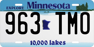 MN license plate 963TMO