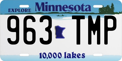 MN license plate 963TMP