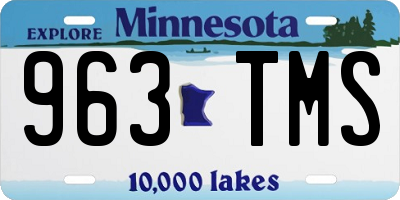 MN license plate 963TMS