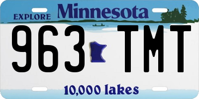 MN license plate 963TMT