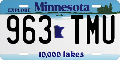 MN license plate 963TMU