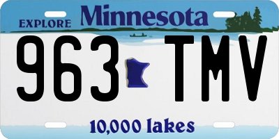 MN license plate 963TMV