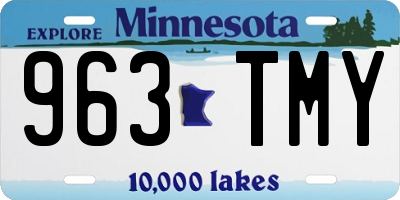 MN license plate 963TMY