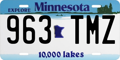 MN license plate 963TMZ