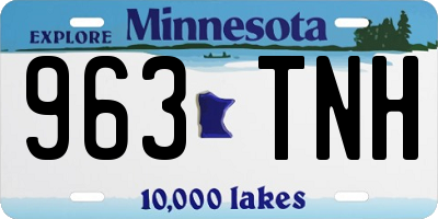 MN license plate 963TNH