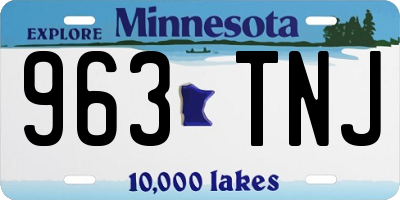 MN license plate 963TNJ