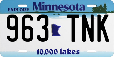 MN license plate 963TNK
