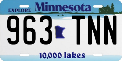 MN license plate 963TNN