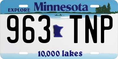 MN license plate 963TNP