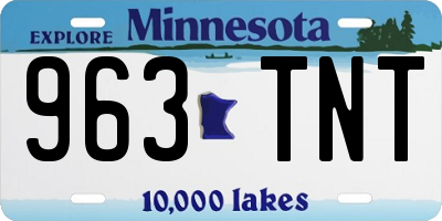 MN license plate 963TNT