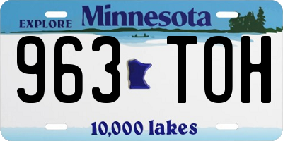 MN license plate 963TOH