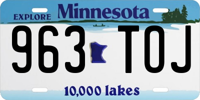 MN license plate 963TOJ