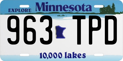 MN license plate 963TPD