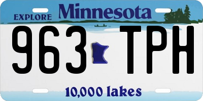 MN license plate 963TPH