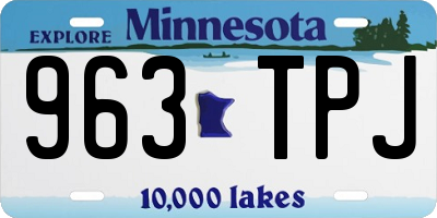 MN license plate 963TPJ