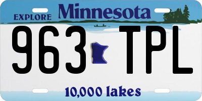 MN license plate 963TPL