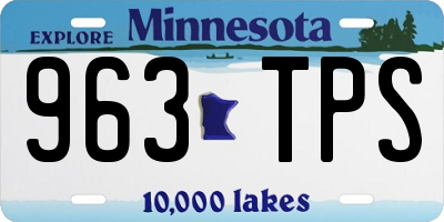 MN license plate 963TPS