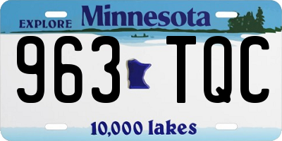 MN license plate 963TQC