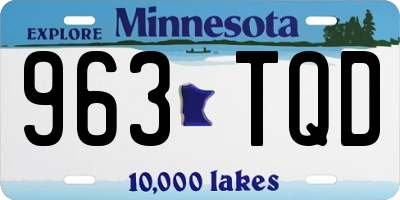 MN license plate 963TQD