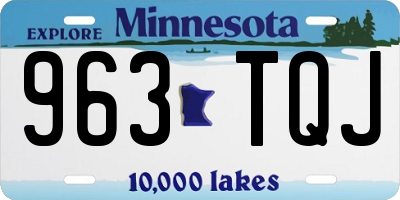 MN license plate 963TQJ