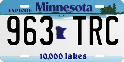MN license plate 963TRC
