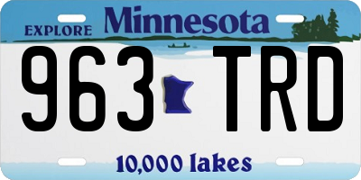 MN license plate 963TRD