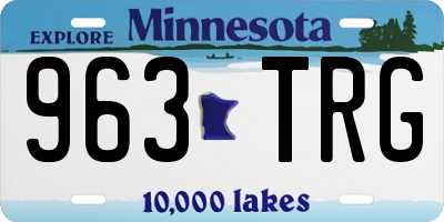 MN license plate 963TRG