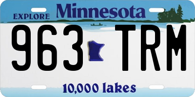 MN license plate 963TRM