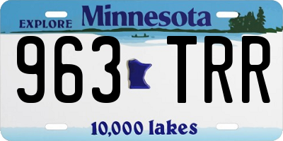 MN license plate 963TRR