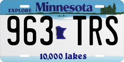 MN license plate 963TRS