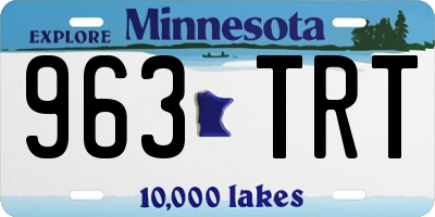 MN license plate 963TRT