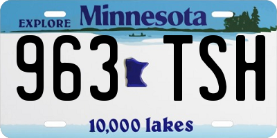 MN license plate 963TSH