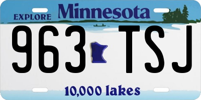 MN license plate 963TSJ