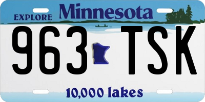 MN license plate 963TSK