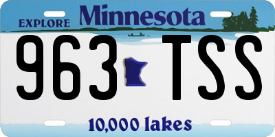 MN license plate 963TSS