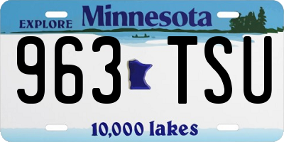MN license plate 963TSU