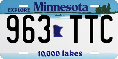 MN license plate 963TTC