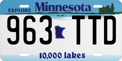 MN license plate 963TTD
